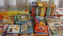 libri bambini banco con tanti libri