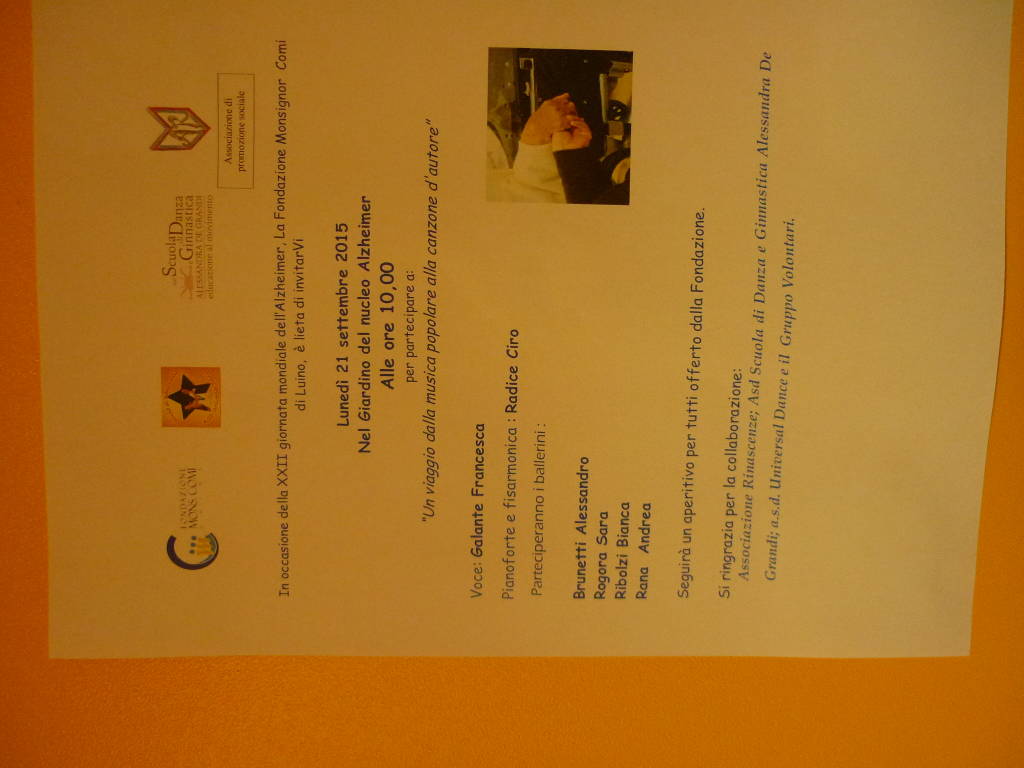 CELEBRAZIONE DELLA GIORNATA MONDIALE ALZHEIMER ALLA FONDAZIONE COMI DI LUINO
