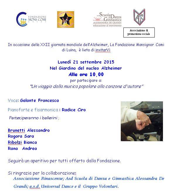 XXII GIORNATA MONDIALE ALZHEIMER