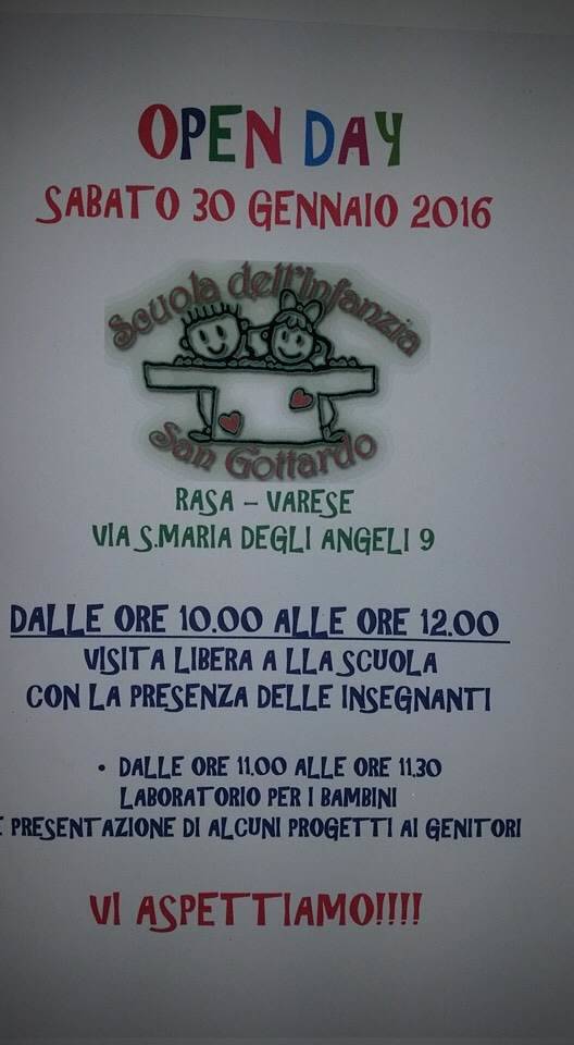 OPEN DAY ASILO RASA