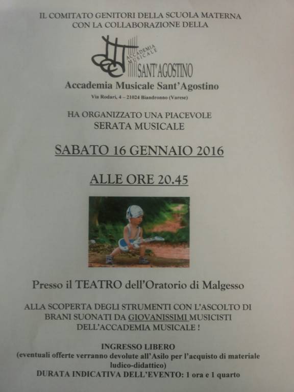 serata musicale per tutta la famiglia