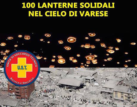 100 lanterne solidali sopra Varese