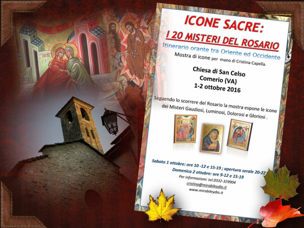 ICONE SACRE a Comerio: I 20 MISTERI DEL ROSARIO