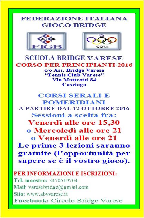 Corsi di Bridge per principiani