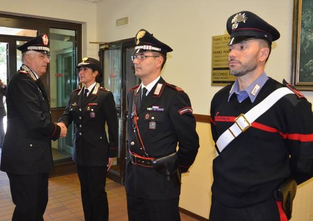 Varese - Il comandante dei Carabinieri Luzi in visita al Comando di Varese