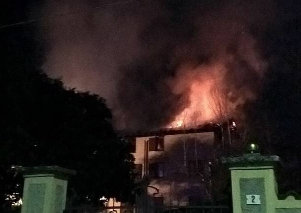 Legnano - Incendio 16 febbraio 2017