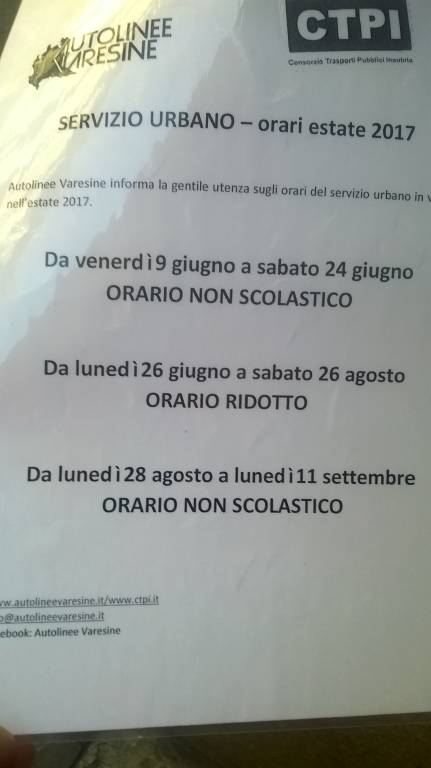 Scuole terminate = Orario Bus Ridotto...