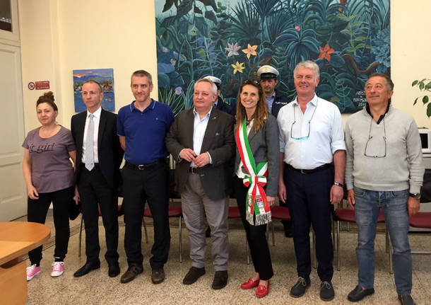 Porto Ceresio - Visita dell'assessore regionale Stefano Bruno Galli