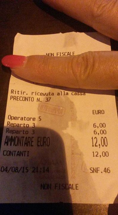 scontrino non fiscale