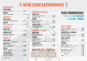 LEGGI TUTTE LE SPECIALITA' DELLO STAND GASTRONOMICO