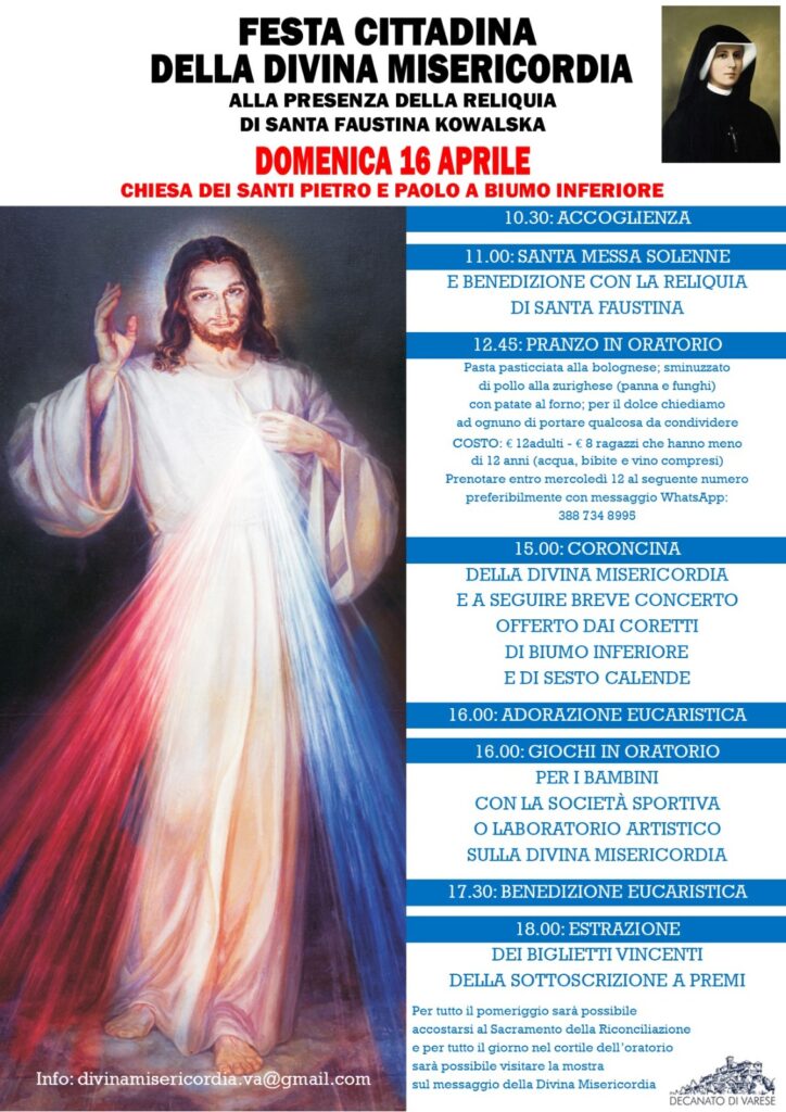 Gli Evangelisti Festeggiano La Pasqua La prima domenica dopo la Pasqua è la Festa della Divina Misericordia