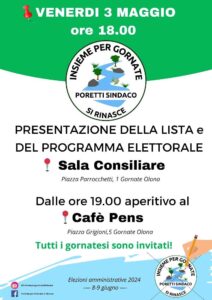 Presentazione "Insieme per Gornate" -Elezioni 2024-