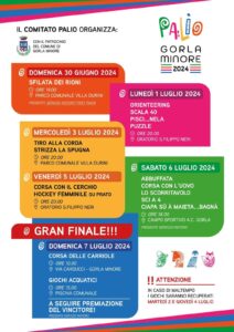 Il programma del Palio du Gorla Minore 2024