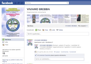 elezioni brebbia facebook viviamo brebbia domenico gioia 