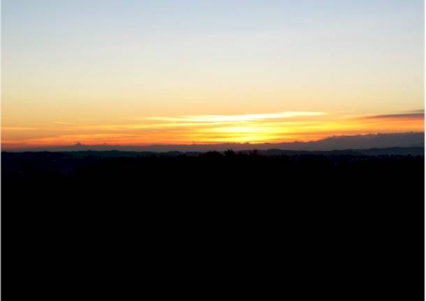 Un tramonto dal colle di San Maffeo