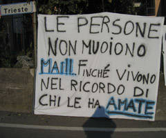 Striscioni Incidente gazzada