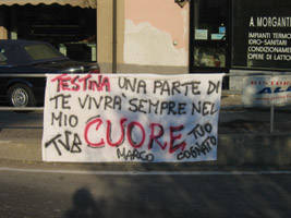 Striscioni Incidente gazzada