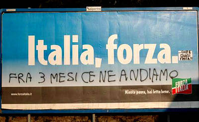 forza italia cartellone