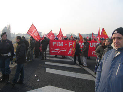 sciopero in autostrada