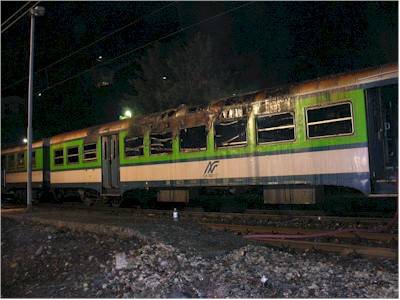 incendio treno nord gemonio