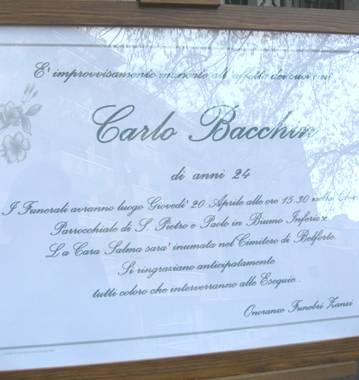 funerali carlo bacco bacchin