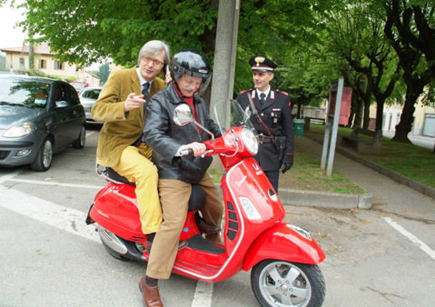 Vittorio Sgarbi in visita a Somma Lombardo 

