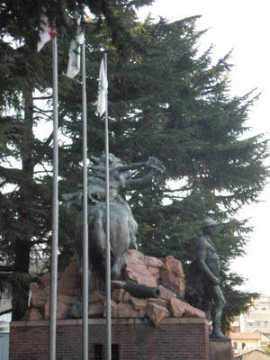 Bandiere padane monumento caduti varese