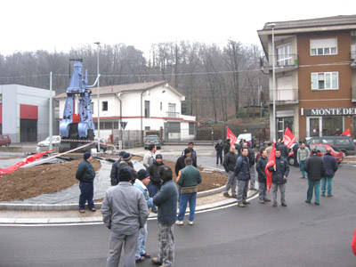 sciopero rotonda Castronno gennaio 2008