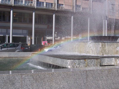 Arcobaleno in centro città