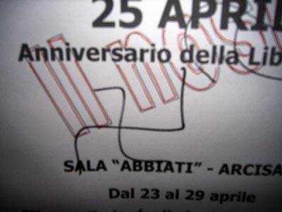scritte fasciste arcisate anpi