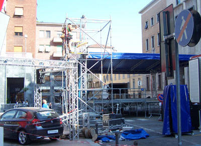 allestimento palco