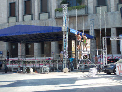 allestimento palco