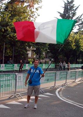 festeggiamenti tifosi italia mondiale ciclismo varese 2008