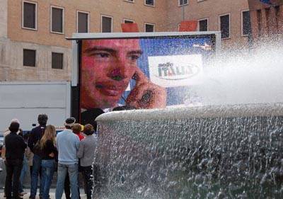 festeggiamenti tifosi italia mondiale ciclismo varese 2008