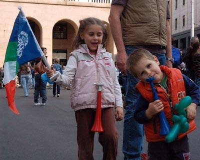 festeggiamenti tifosi italia mondiale ciclismo varese 2008