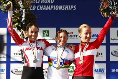 podio crono donne mondiali ciclismo varese 2008 copertina
