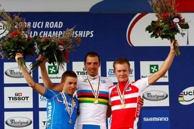 podio uomini mondiali ciclismo