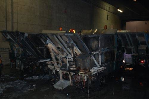 incendio automezzi amsc gallarate gennaio 2009