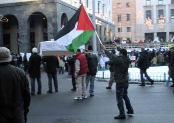 manifestazione pro palestina varese gennaio 2009