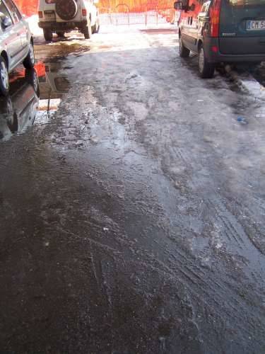 piazzale kennedy busto arsizio 12-1-2009 cantiere lavori stradali