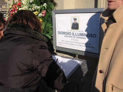 funerale giorgio illuminoso