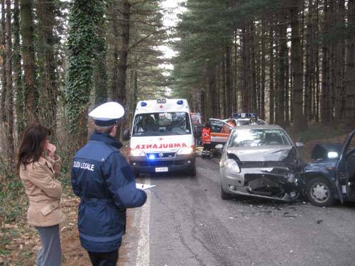 incidente auto scontro frontale Caidate