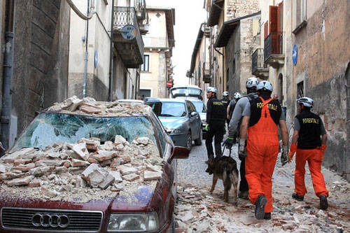 forestale terremoto soccorsi