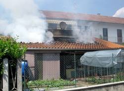 incendio rimessa a Besnate