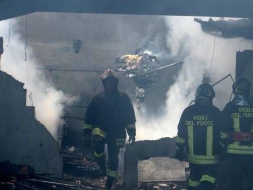 incendio rimessa a Besnate