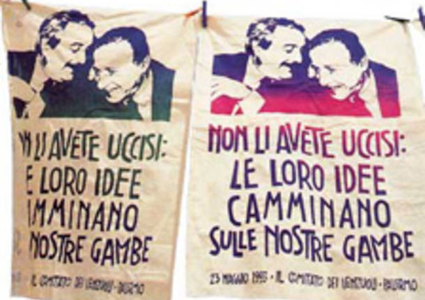 giovanni falcone paolo borsellino lenzuolo