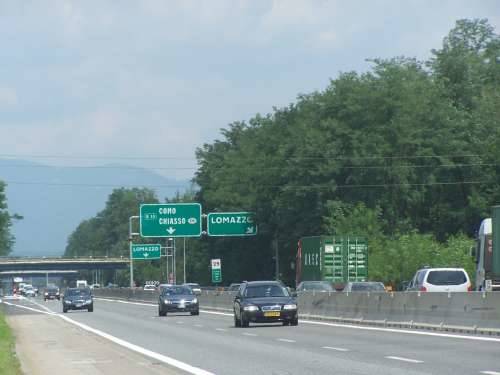 lavori terza corsia a9 autolaghi turate 27-7-2009