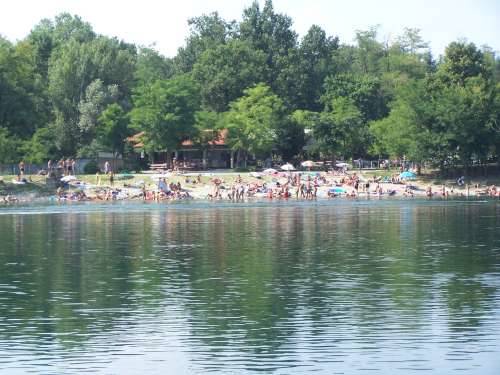 fiume ticino ferragosto 2009 sponda oleggio