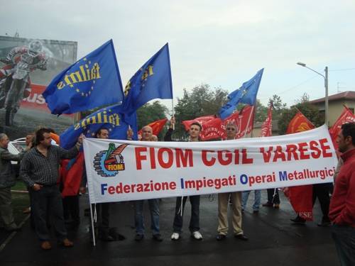 husqvarna manifestazione cgil cisal