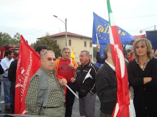 husqvarna manifestazione cgil cisal